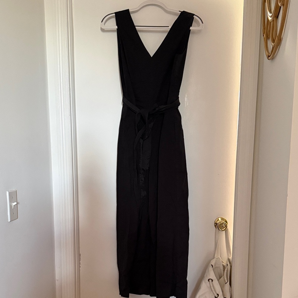 J. Crew Black Sleeveless Wide Leg Jumpsuit